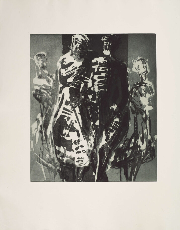 EMERGING FIGURES . IMAGE SIZE 49X42CM ETCHING . EDITION 35 . £500 U/F