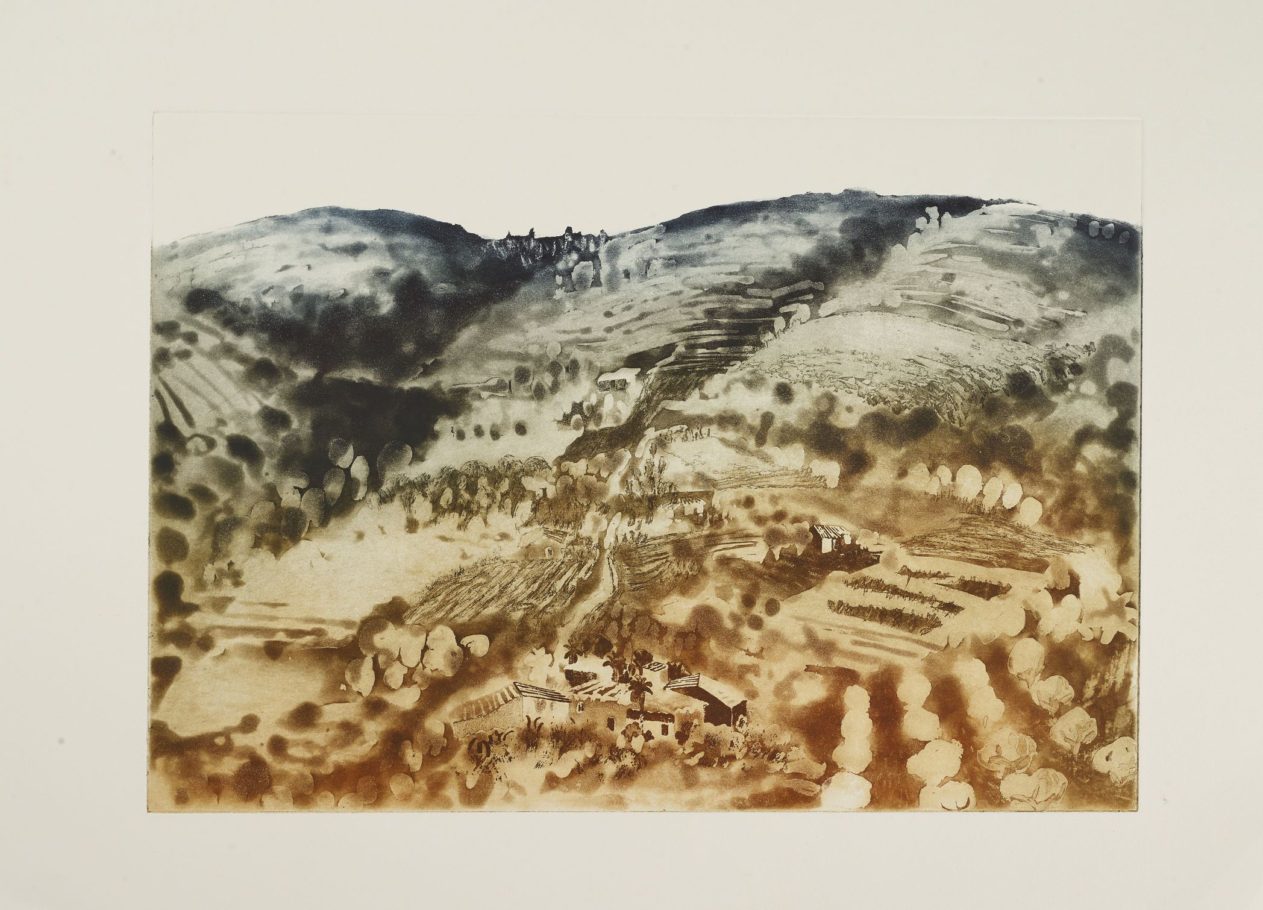 EVENING HAZE . IMAGE SIZE 30X50CM ETCHING . EDITION 25 . £525 U/F