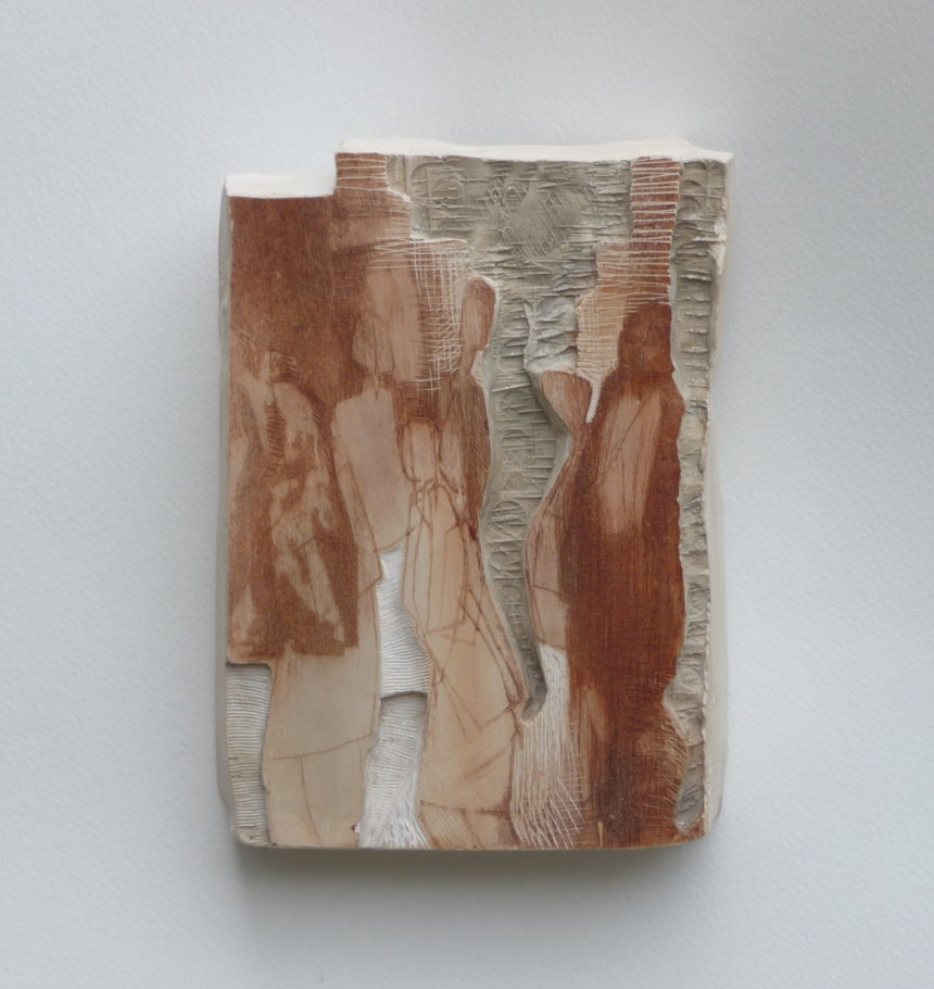 PASSING THROUGH . IMAGE SIZE 17X12X4CM PLASTER RELIEF . VARIED EDITION 4 . £500